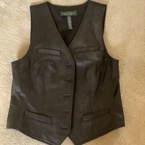 Ralph Lauren Pure leather vest for women
